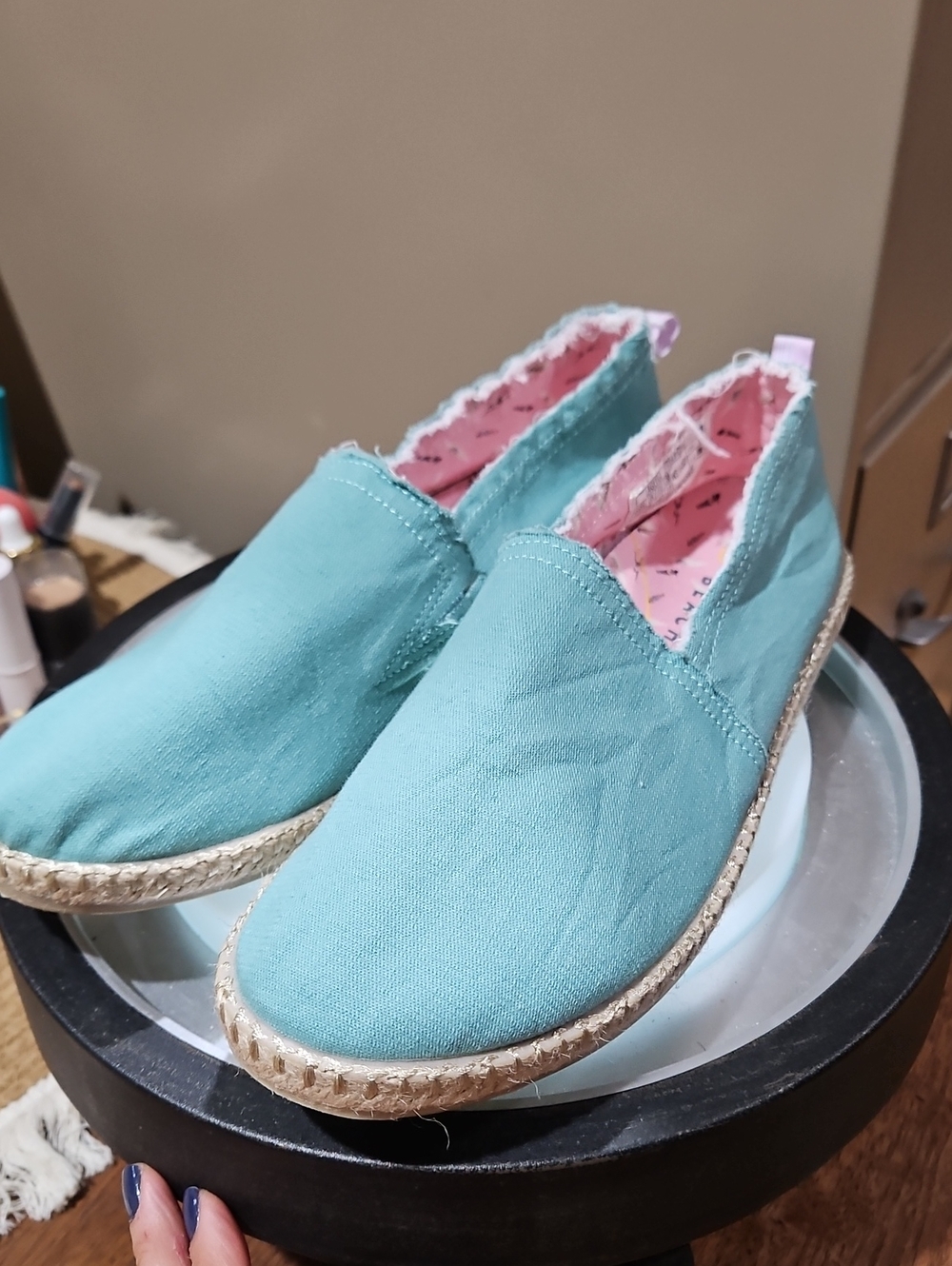 Vionic Teal Canvas Espadrille Slip-On - Picture 7 of 14
